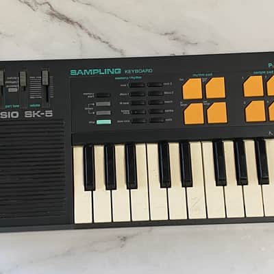 Casio SK-5 32-Key Sampling Keyboard 1980s - Black image 3