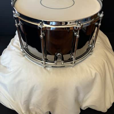 Truth Custom Drums 8x14” Black Brass Snare Drum 2017 - Reflective Black image 5
