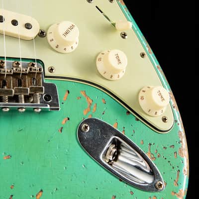 Fender Custom Shop 1960 Dual Mag II Stratocaster Super Heavy Relic Aged Seafoam Green LTD image 6