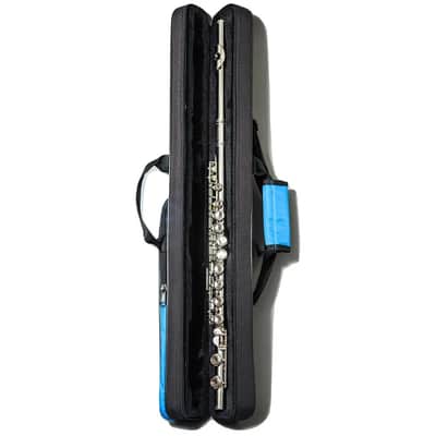 Brand New One Piece C Flute Lightweight Case w Handle/Strap Black/Blue image 2