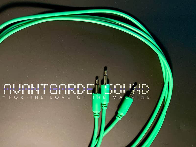 • LONG! 3-pack Green ~27"/69cm • SD69 Eurorack Patch Cables, StevenDonziger Series • Avantgarde Sound image 1