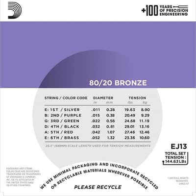 EJ13 80/20 Bronze Custom Light 11-52 D'Addario image 3