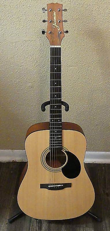 Jasmine S-35 Dreadnought Acoustic Guitar and Stageline Dreadnought hard case image 1