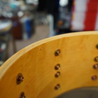 Yamaha/Japan Autog. Anton Fig Signature 6x14" Maple Snare SER.#0028- Piano Black Lqr. NOS image 11