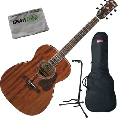 Ibanez AC340 Artwood Traditional Grand Concert Acoustic Guitar, Open Pore Natural w/ Cloth, Stand, and Gig Bag image 4