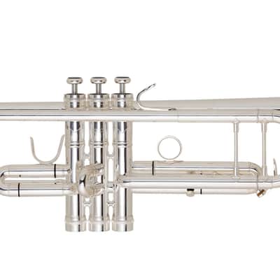 John Packer JP351SWHWS Orchestral Model Key of Bb Trumpet w/Pro Double Case, Mouthpiece & Valve Oil image 2