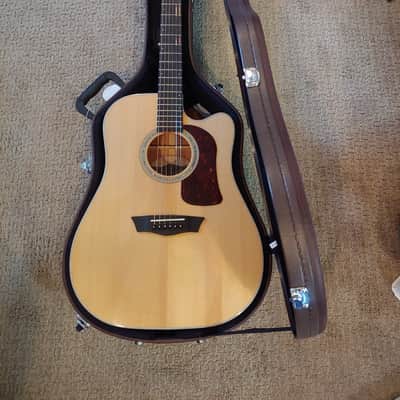 Washburn HD100SWCEK Heritage Dreadnought Cutaway with Electronics Natural image 2