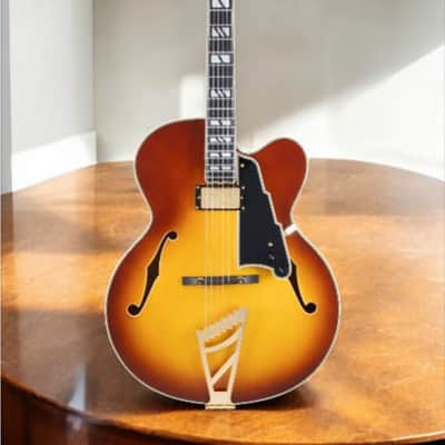 D'Angelico Excel Exl 1 Archtop Single Cutaway Hollow Body, Dark Iced Tea Burst * w/Case DAEEXL1DITBGT image 7
