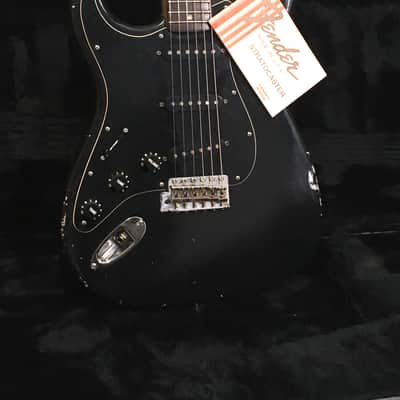 LEFTY! 1978 Vintage Fender Stratocaster Black Nitro Lacquer Strat Aged Relic Guitar Left CBS ‘78 HSC image 1