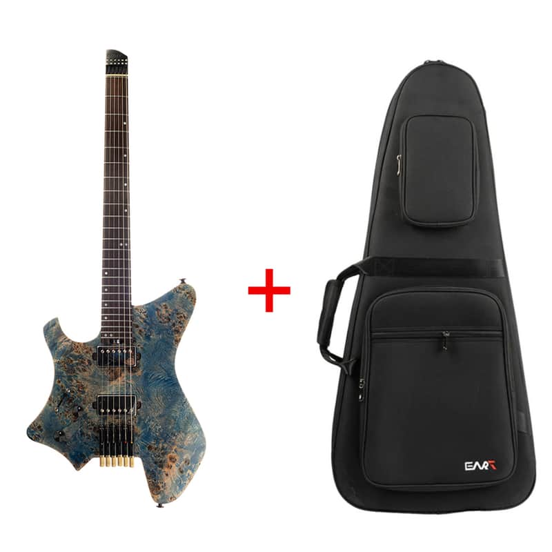 Eart Guitars, GW2L, Left Handed Headless Electric Guitars,Stainless Steel frets, with Gigbag EHKHG image 1