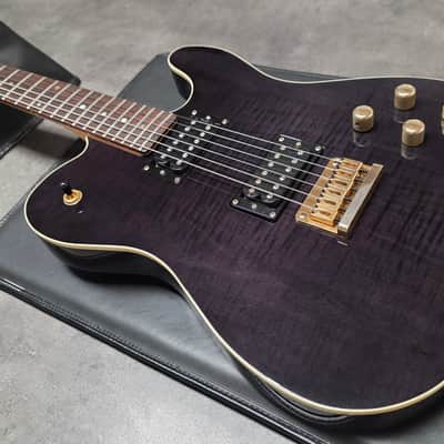 ESP Telecaster Custom Shop TE HH Fender Headstock Troublemaker LP 4-Knob MIJ Japan Tele Mahogany Body Maple Cap Pro Artist Vintage Guitar Deluxe Abalone Dot Inlays image 13