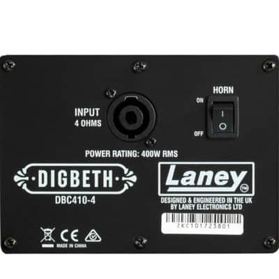 Laney DIGBETH DBC410-4 400 W Compact Bass cabinet - 4 x 10 inch HH Blue Label woofers plus horn - 4 ohm Enclosure image 4