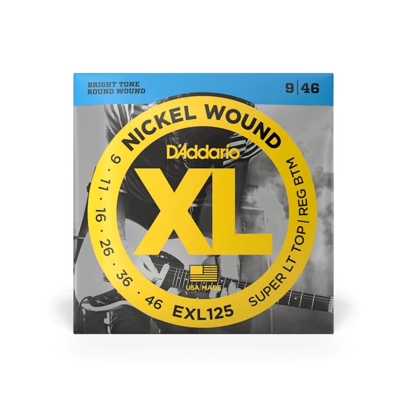 D'Addario EXL125 Super Light Top/Regular Bottom Nickel Wound Strings 9-46 image 1