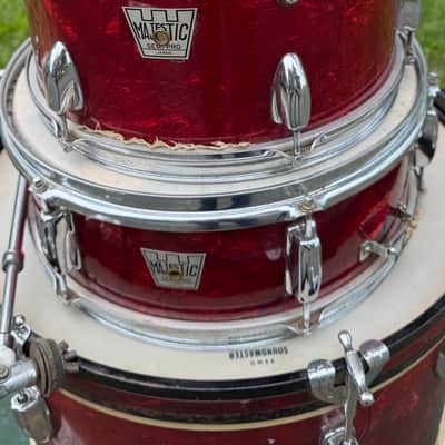 Majestic Semi Pro 1965 - Red Pearl 3-piece w/hardware imagen 14