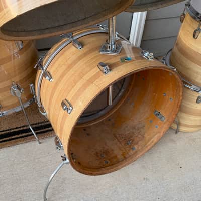 1970’s Ludwig Butcher Block Concert Tom Drum Set 13/14/15/16/18/22 image 6