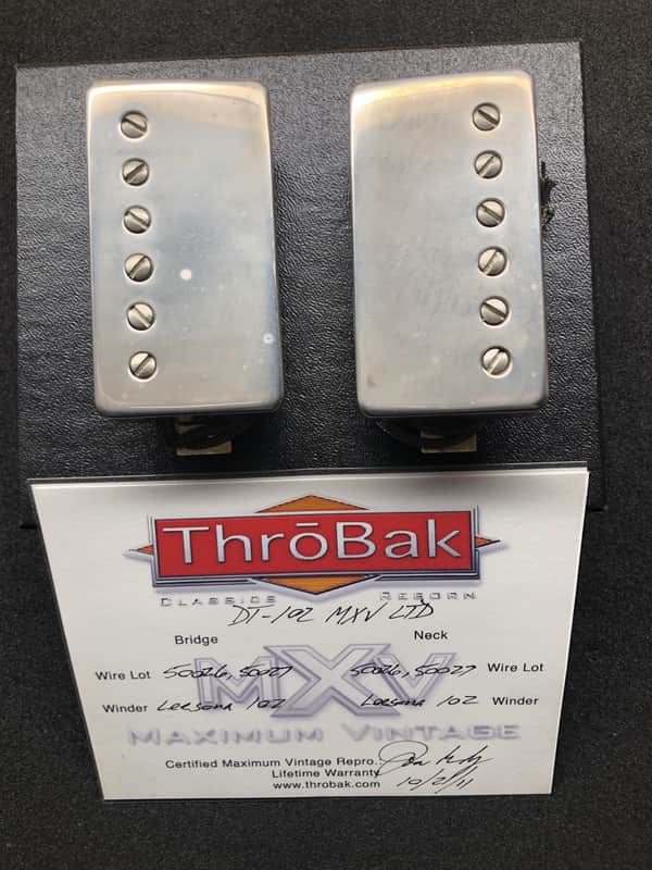 ThroBak DT-102 MXV Ltd PAF set with aged Nickel covers image 1