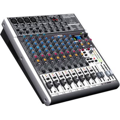 Behringer XENYX X1622USB Premium 16-Input 2/2-Bus Mixer with XENYX Mic Preamps and Compressors, British EQs - With 2 Pack 15' 8mm XLR Microphone Cable image 2