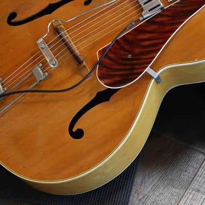 1948 Epiphone Triumph w/ DeArmond Guitar Mike Archtop Guitar Natural + HSC image 6