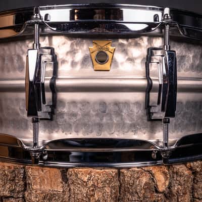 Ludwig Limited Edition 5x14" Acrophonic Hammered Aluminum Snare Drum 2010s - Matte Hammered Aluminum image 4
