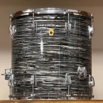 1966 Ludwig Oyster Black Pearl 16x16" Floor Tom image 18