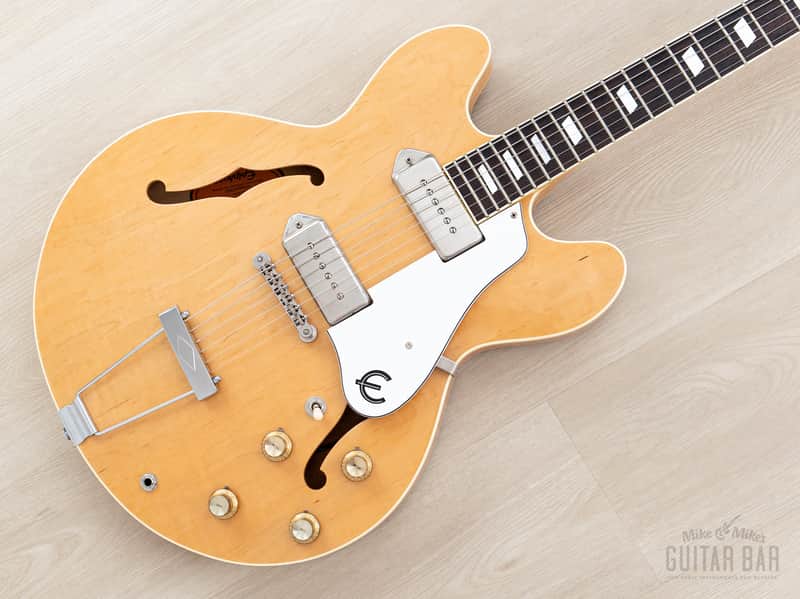 1990 Epiphone Casino Natural Near-Mint, Pre-Elitist Revolution w/ Case & Hangtag, Japan Terada image 1
