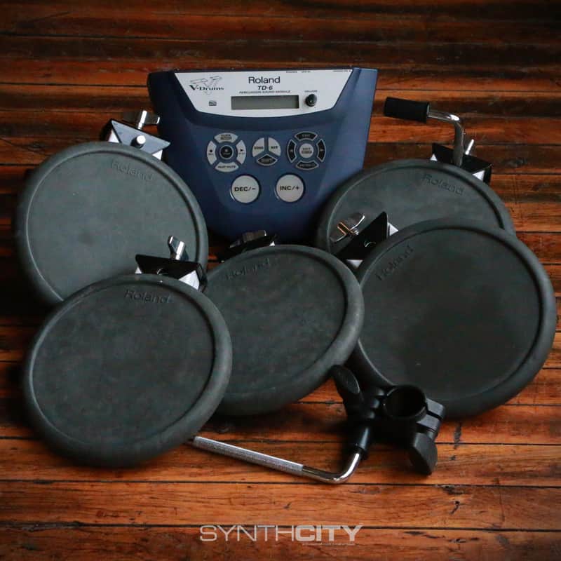 Roland TD-6 Percussion Sound Module w/ 5 Roland PD-5 Trigger Pads image 1