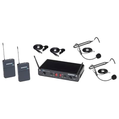 Samson Concert 288m Presentation Dual-Channel Wireless System with Lavalier and Headset Microphones (K-Band: 470-494 MHz)