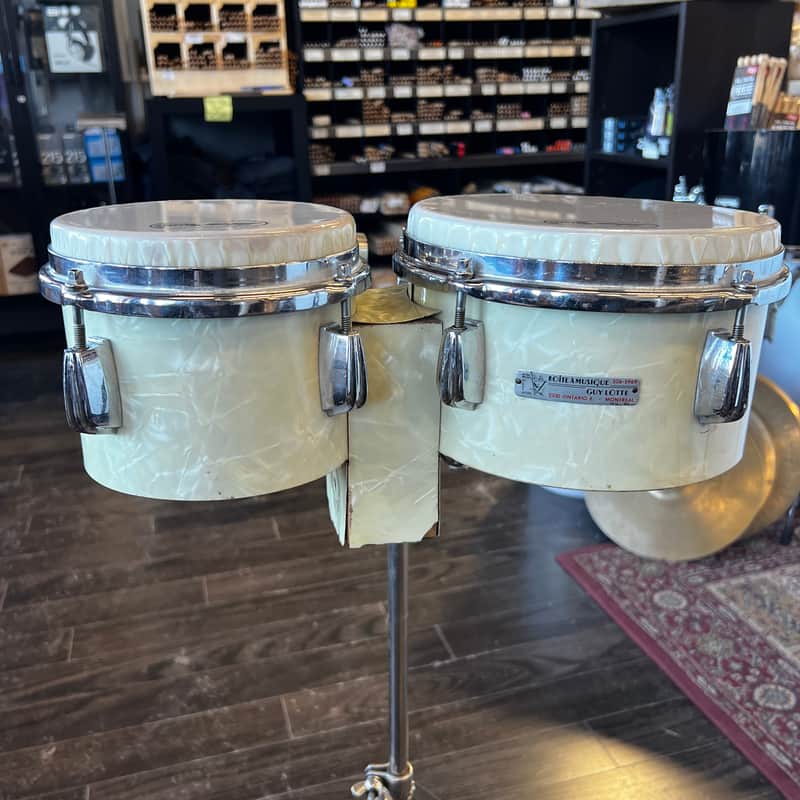 Slingerland Radio King Bongos 1940s in White Pearl image 1