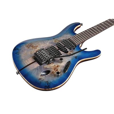 Ibanez Premium S1070PBZ Electric Guitar - Cerulean Blue Burst image 4