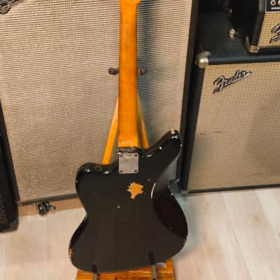 Fender Jaguar 1963 Black Refin with Matching Headstock image 19