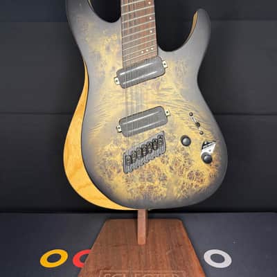 Schecter Reaper-7 Multiscale Satin Charcoal Burst B-Stock image 2