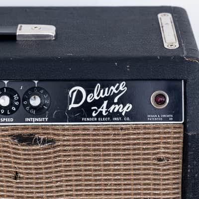 1963 Fender Deluxe Non-Reverb Black Panel Pre-CBS Tube Amp w/ Vintage Tube Set, Jensen C12Q image 4