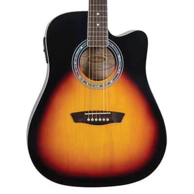 Washburn WA90CEVSB Vintage Series Dreadnought A/E Vintate Sunburst - Open Box image 1
