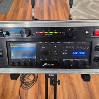 Full Fractal Axe-FX III Rig - Fractal Audio Axe-FX III, Fractal FC-12, Dunlop Expression Pedal, Custom SKB 4U Rack, On-Stage Amp Stand image 3