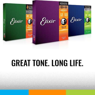 Elixir Strings Stainless Steel 4-String Bass Strings w NANOWEB Coating, Long Scale, Light (.045-.100) image 4