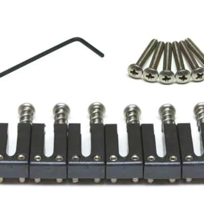 Graph Tech String Saver Elite LEFT-HANDED 6-Saddle Set for Strat/Tele, 2-1/16"