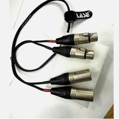 LASE 3 Ft Dual Mike Cable W/ NEUTRIK NC3MXX 3-Pin XLR Male to NC3FXXX Female image 2