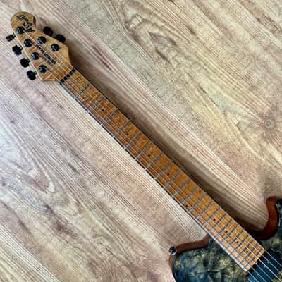 Ernie Ball Music Man BFR Axis Super Sport 2018 Buckeye Burl image 10