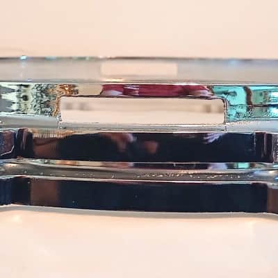 UNMARKED ALUMINUM DIECAST SNARE DRUM HOOPS SET - CHROME - FREE SHIP TO C-USA! image 3
