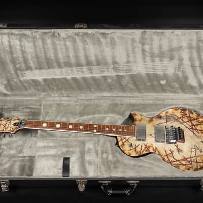 Immagine 2019 ESP E-II RZK-II Burnt Richard Z Signature - Distressed & Burnt | Japan Singlecut Rammstein Active EMG 81 Humbucker Pickups 4.19kg | CoA OHSC - 24
