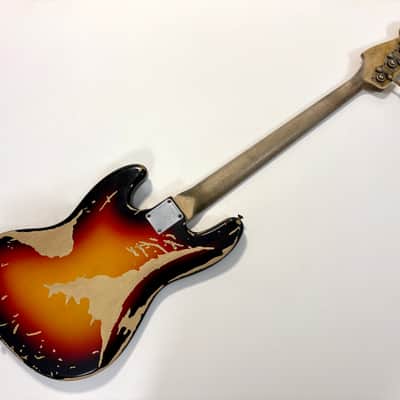 Fender Jazz Bass Jaco Pastorius Tribute Relic 2013 Custom Shop Sunburst Fretless image 12
