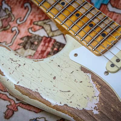 FENDER USA Custom Shop '56 Reissue Stratocaster Ltd Super Hvy Relic "Ivory" (2023) image 9