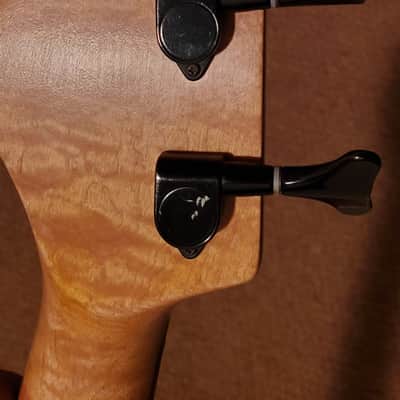 Flamed roasted satin 4 string bass neck image 16