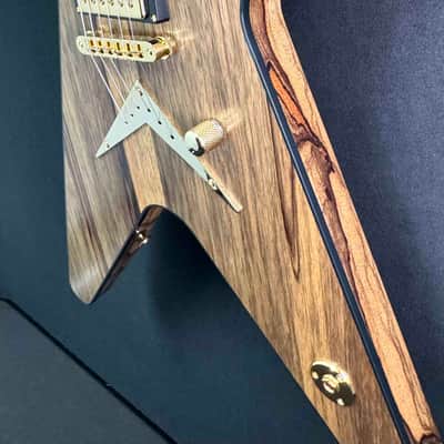 Dean Guitars - USA -ML - Custom - Black Limba Oil Finish (Korina) - Seymour Duncan Jazz & Jeff Beck / with Black Pickup Rings - Slim D Neck Profile - Reverse 6 Inline Headstock - Jumbo Jeskar Frets - Gold Hardware - w/OHSC - Call for Best Price !!! image 5