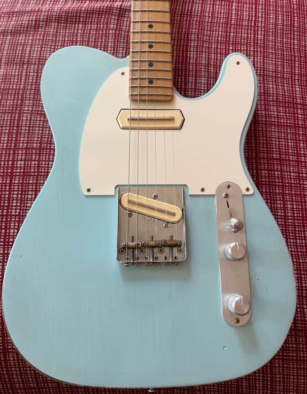 Fender Telecaster Vintera Road Worn Sonic Blue, Lollar CC and BS pickups image 1