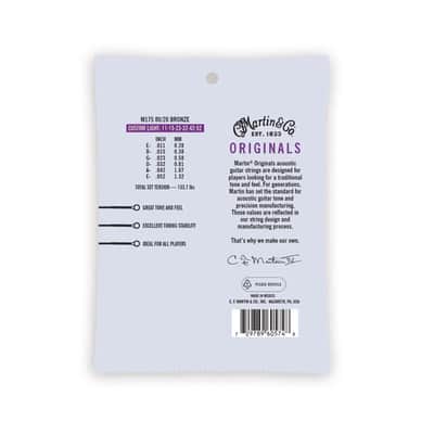 Martin Authentic SP Acoustic Guitar Strings, 80/20, Custom Light, 11-52 - MA175 image 3