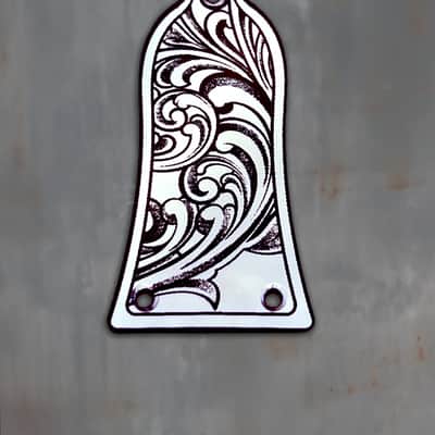 Truss Rod Cover for Epiphone Les Paul in Silver Acrylic Mirror image 4