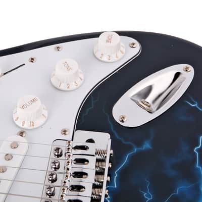 New Glarry GST-E Rosewood Fingerboard Electric Guitar Black image 4