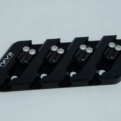 Bass bridge 4 strings for fanned scale multiscale Dingwall Retrofit by Nova Guitar Parts image 2