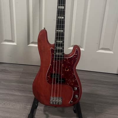 Squier by Fender P-Bass Precision Custom Stained Upgraded Cherry image 2